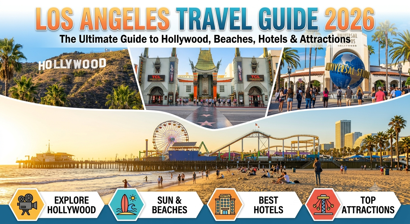 Los Angeles Travel Guide 2026 – Best Attractions, Hotels, Beaches, Budget & Travel Tips